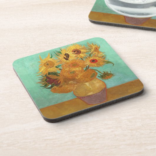 ビンセント·ヴァン·ゴッホ12個のひまわりの花瓶 コースター (左側)
