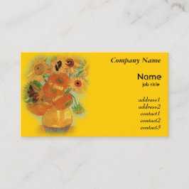 ビンセント・ヴァン・ゴッホ12本のひまわりの花瓶 名刺