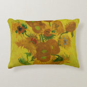 ビンセント・ヴァン・ゴッホ15ひまわり絵画の花 アクセントクッション (正面)