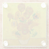 ビンセント・ヴァン・ゴッホ15ひまわり絵画の花 ガラスコースター (裏面)