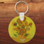 ビンセント・ヴァン・ゴッホ15ひまわり絵画の花 キーホルダー (正面)