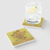 ビンセント・ヴァン・ゴッホ15ひまわり絵画の花 ストーンコースター (横)