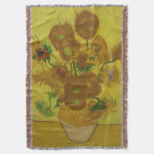 ビンセント・ヴァン・ゴッホ15ひまわり絵画の花 スローブランケット (正面縦)