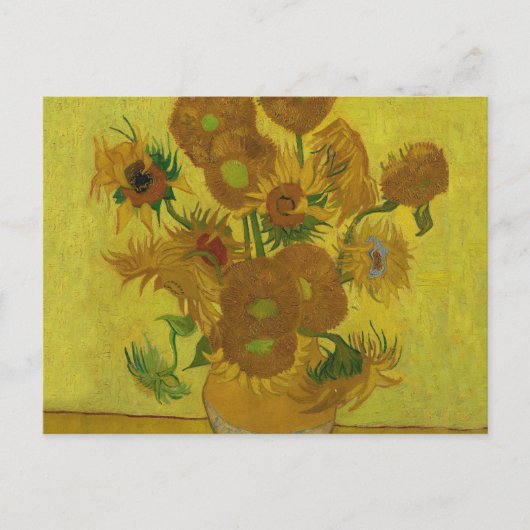 ビンセント・ヴァン・ゴッホ15ひまわり絵画の花 ポストカード (正面)