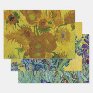 ビンセント・ヴァン・ゴッホ15ひまわり絵画の花 ラッピングペーパーシート