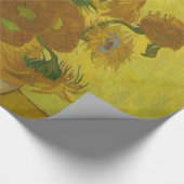 ビンセント・ヴァン・ゴッホ15ひまわり絵画の花 ラッピングペーパー (角)