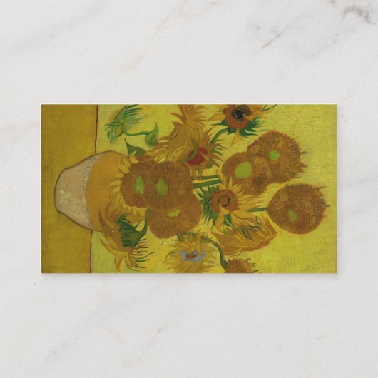 ビンセント・ヴァン・ゴッホ15ひまわり絵画の花 名刺 (裏面)