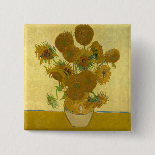 ビンセント・ヴァン・ゴッホ15ひまわり絵画の花 缶バッジ