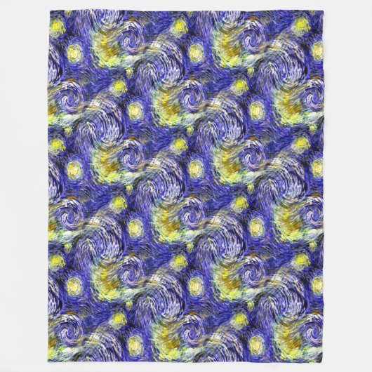 ビンセント・ヴァン・ゴッホ1889スターリーナイト フリースブランケット (正面)