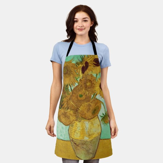 ビンセント・ヴァン・ゴッホ |ひまわり, 1888 エプロン (着用した状態)