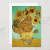ビンセント・ヴァン・ゴッホ |ひまわり， 1888 サンキューカード (正面/裏面)