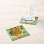 ビンセント・ヴァン・ゴッホ |ひまわり, 1888 スクエアペーパーコースター (インサイチュ)