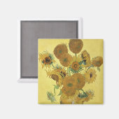 ビンセント・ヴァン・ゴッホ |ひまわり， 1888 マグネット (正面/裏面)