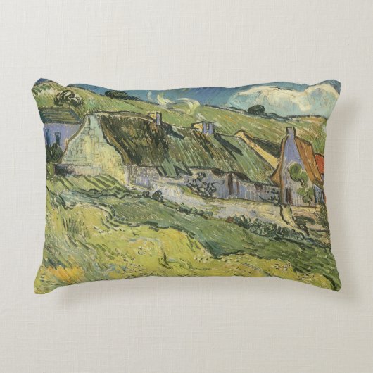 ビンセント・ヴァン・ゴッホ – わらぶきコテージ アクセントクッション (正面)