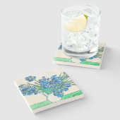 ビンセント・ヴァン・ゴッホ・アイリスとバラコースター ストーンコースター (横)