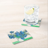 ビンセント・ヴァン・ゴッホ・アイリスとバラ紙コースター スクエアペーパーコースター (インサイチュ)