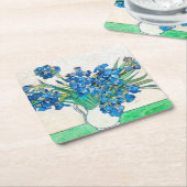 ビンセント・ヴァン・ゴッホ・アイリスとバラ紙コースター スクエアペーパーコースター (アングル)