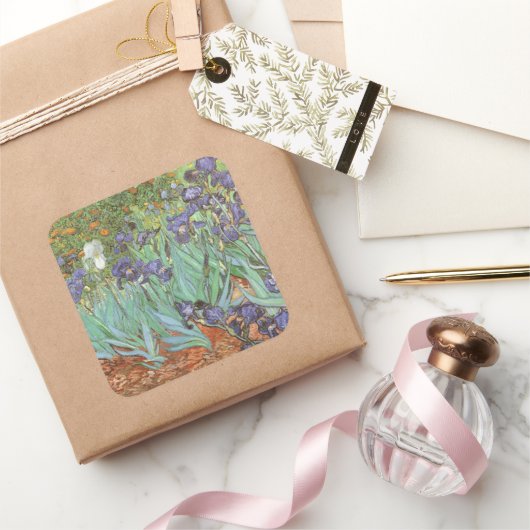 ビンセント・ヴァン・ゴッホ – アイリス スクエアシール (ギフト)