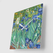 ビンセント・ヴァン・ゴッホ・アイリス スクエア壁時計 (傾斜)