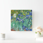 ビンセント・ヴァン・ゴッホ・アイリス スクエア壁時計 (ホーム)