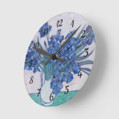 ビンセント・ヴァン・ゴッホ。アイリス ラウンド壁時計 (傾斜)