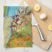 ビンセント・ヴァン・ゴッホ – アルズのラングロス橋#1 キッチンタオル (四つ折り)