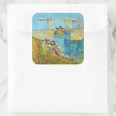 ビンセント・ヴァン・ゴッホ – アルズのラングロス橋#1 スクエアシール (バッグ)