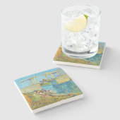 ビンセント・ヴァン・ゴッホ – アルズのラングロス橋#1 ストーンコースター (横)