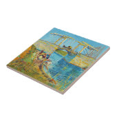 ビンセント・ヴァン・ゴッホ – アルズのラングロス橋#1 タイル (側面)