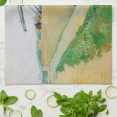 ビンセント・ヴァン・ゴッホ – アルズのラングロス橋#2 キッチンタオル (折り畳み)