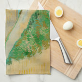 ビンセント・ヴァン・ゴッホ – アルズのラングロス橋#2 キッチンタオル (四つ折り)