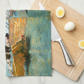 ビンセント・ヴァン・ゴッホ – アルズのラングロス橋#3 キッチンタオル (四つ折り)