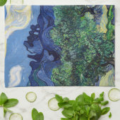 ビンセント・ヴァン・ゴッホ – アルピレスとオリーブの木 キッチンタオル (折り畳み)