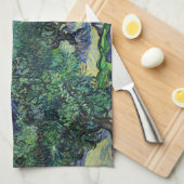ビンセント・ヴァン・ゴッホ – アルピレスとオリーブの木 キッチンタオル (四つ折り)