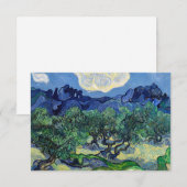 ビンセント・ヴァン・ゴッホ – アルピレスとオリーブの木 サンキューカード (正面/裏面)