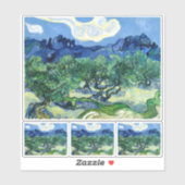 ビンセント・ヴァン・ゴッホ、アルピレスとオリーブの木 シール (シート)