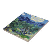 ビンセント・ヴァン・ゴッホ – アルピレスとオリーブの木 タイル (側面)