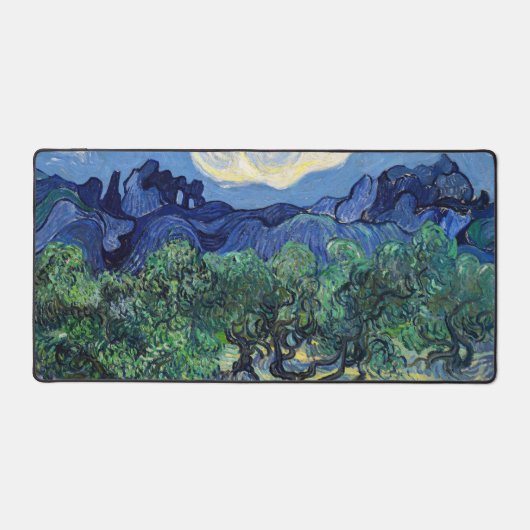 ビンセント・ヴァン・ゴッホ – アルピレスとオリーブの木 デスクマット (正面)