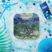 ビンセント・ヴァン・ゴッホ – アルピレスとオリーブの木 ペーパープレート (パーティー)