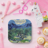 ビンセント・ヴァン・ゴッホ – アルピレスとオリーブの木 ペーパープレート (パーティー)