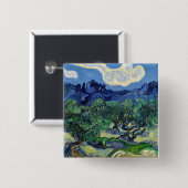 ビンセント・ヴァン・ゴッホ – アルピレスとオリーブの木 缶バッジ (正面&裏面)