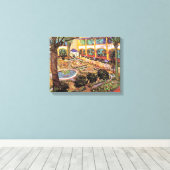 ビンセント・ヴァン・ゴッホ – アルレスの病院の庭 キャンバスプリント (インサイチュ (ウッドフロア))