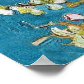 ビンセント・ヴァン・ゴッホ、アーモンドの木の開花。ヴィンテージ ポスター (角)