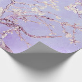 ビンセント・ヴァン・ゴッホ・アーモンドの花：ラベンダー ラッピングペーパー (角)