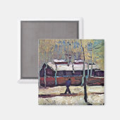 ビンセント・ヴァン・ゴッホ – エインドホーフェンの旧駅 マグネット (正面/裏面)