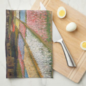 ビンセント・ヴァン・ゴッホ – オランダの花壇 キッチンタオル (四つ折り)