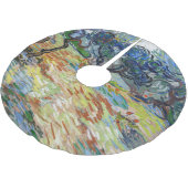 ビンセント・ヴァン・ゴッホ – オリーブの木：明るい青の空 ブラッシュドポリエステルツリースカート (アングル)