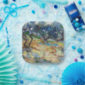 ビンセント・ヴァン・ゴッホ – オリーブの木：明るい青の空 ペーパープレート (パーティー)