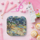 ビンセント・ヴァン・ゴッホ – オリーブの木：明るい青の空 ペーパープレート (パーティー)