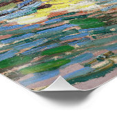 ビンセント・ヴァン・ゴッホ – オリーブの木：明るい青の空 ポスター (コーナー)